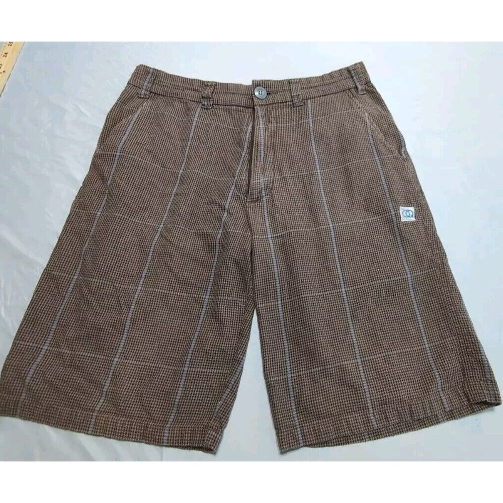 O'Quinn OQ  Men's Size 30 Board Shorts Surf  Plaid Brown